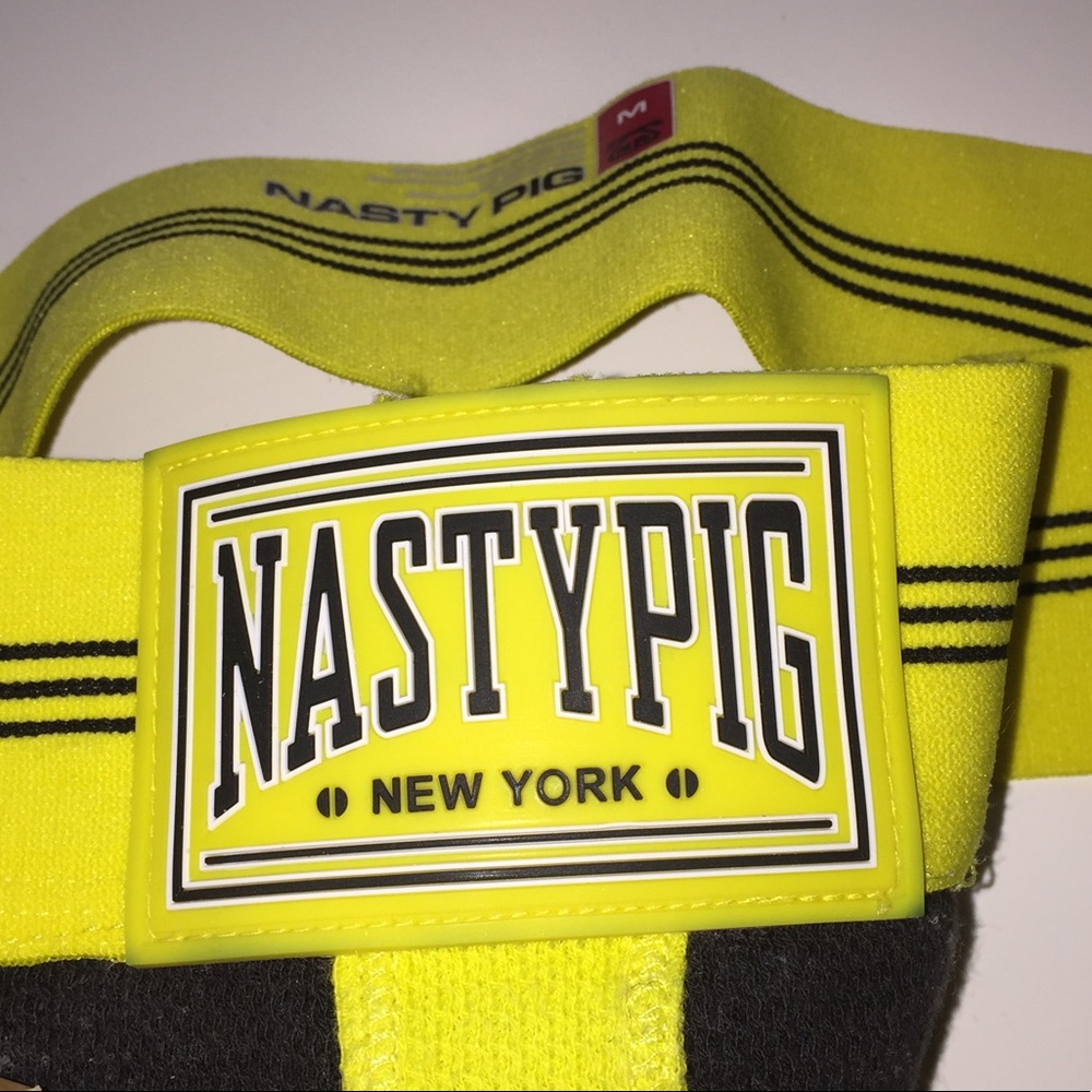 NASTY PIG Black & Yellow Jock Strap MEDIUM. WOOF! - Picture 4 of 8